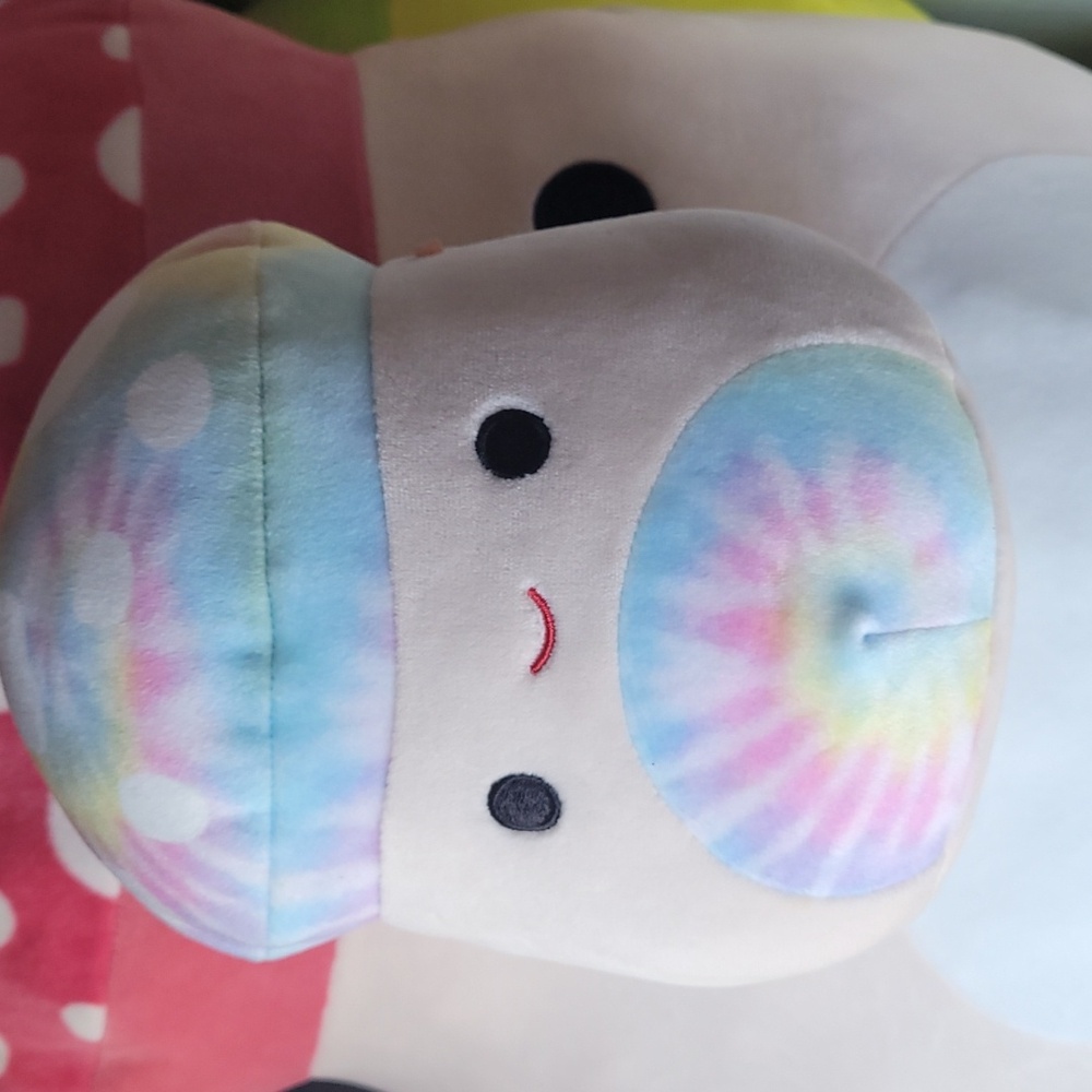 Kervena the Tie-Dye Mushroom Squishmallow. 